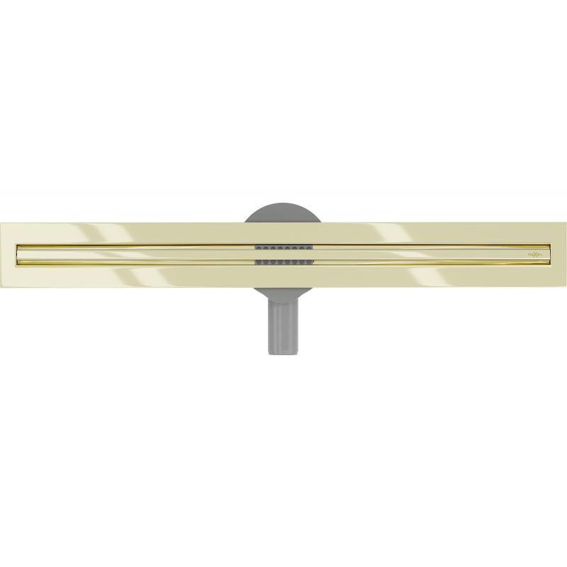 Mexen Flat 360° Slim siphon linéaire rotatif 60 cm, doré - 1541060