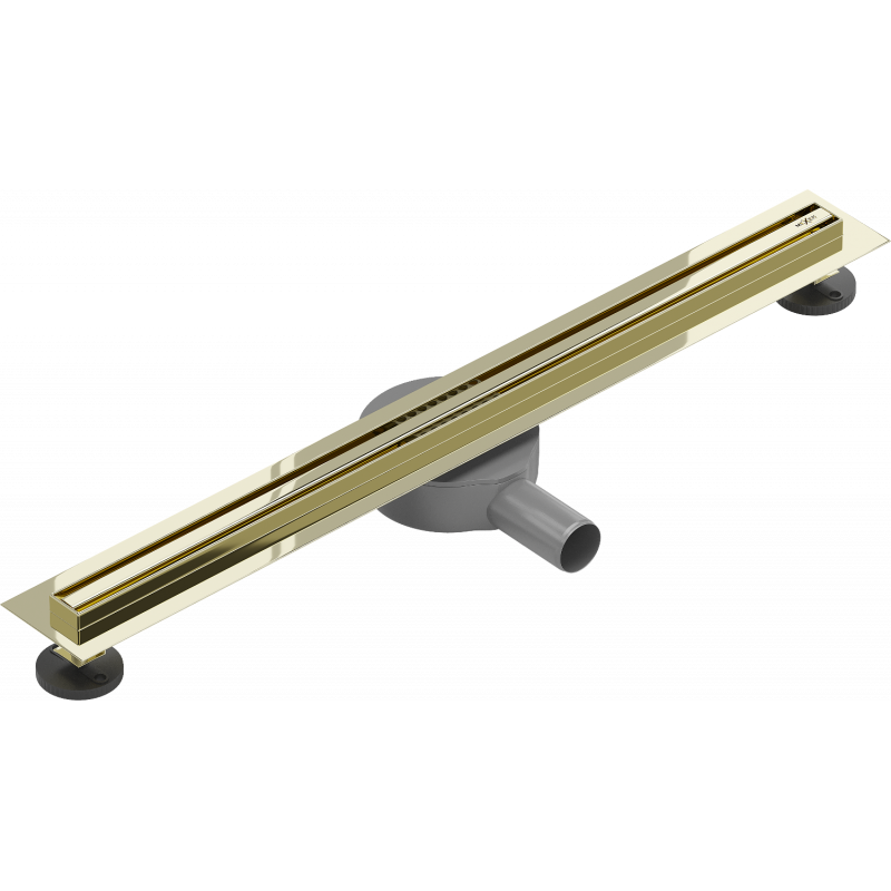 Mexen Flat 360° Slim siphon linéaire rotatif 60 cm, doré - 1541060