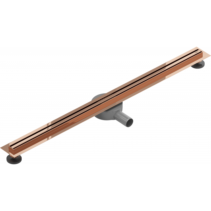 Mexen Flat 360° Slim drainage linéaire rotatif 80 cm, or rose - 1641080