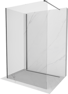 Mexen Kioto paroi de douche Walk-in 100 x 100 cm, transparent, gris fusil brossé - 800-100-212-66-00-100