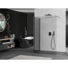 Mexen Kioto paroi de douche Walk-in 110 x 110 cm, transparent, gris pistolet brossé - 800-110-212-66-00-110