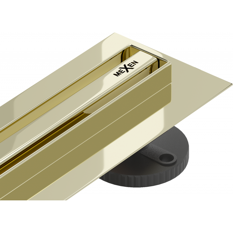 Mexen Flat 360° Slim drainage linéaire pivotant 80 cm, doré - 1541080