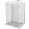 Mexen Kioto paroi de douche Walk-in 115 x 100 cm, transparent, gris canon brossé - 800-115-212-66-00-100