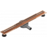 Mexen Flat 360° Slim caniveau en ligne rotatif 70 cm, or rose - 1641070