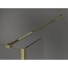 Mexen Kioto paroi de douche Walk-in 125 x 80 x 40 cm, transparent, doré - 800-125-080-221-50-00-040