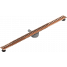 Mexen Flat 360° Slim drain linéaire pivotant 120 cm, or rose - 1641120