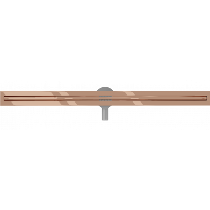 Mexen Flat 360° Slim caniveau linéaire pivotant 110 cm, or rose - 1641110