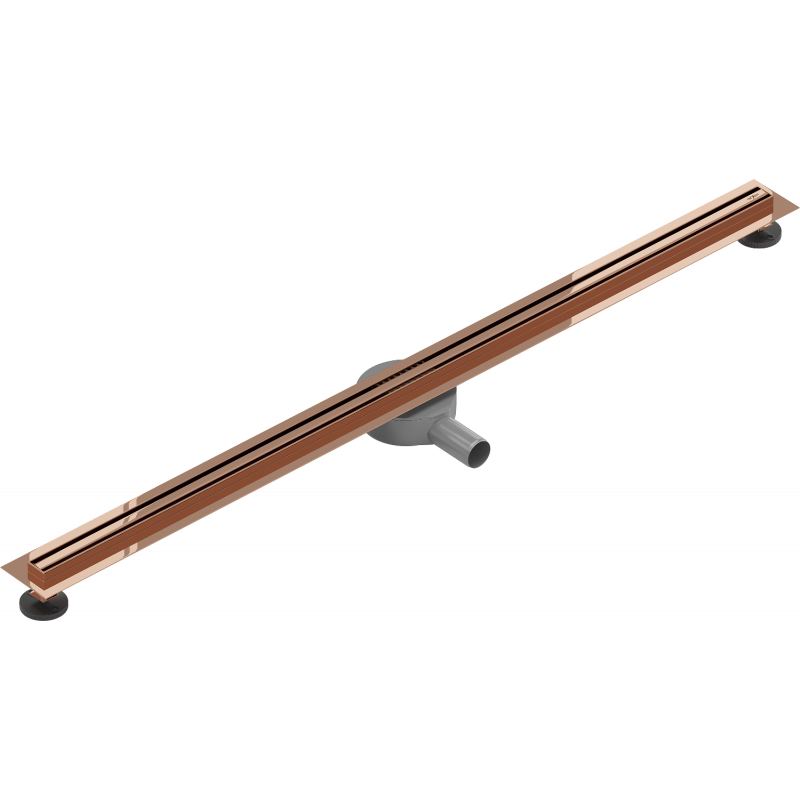 Mexen Flat 360° Slim caniveau linéaire pivotant 110 cm, or rose - 1641110