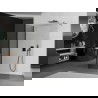 Mexen Kioto paroi de douche Walk-in 100 x 70 cm, transparent, noir - 800-100-212-70-00-070
