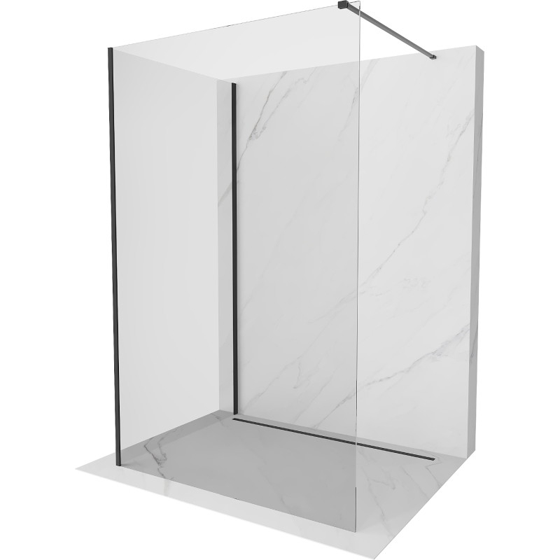 Mexen Kioto paroi de douche Walk-in 100 x 90 cm, transparent, noire - 800-100-212-70-00-090