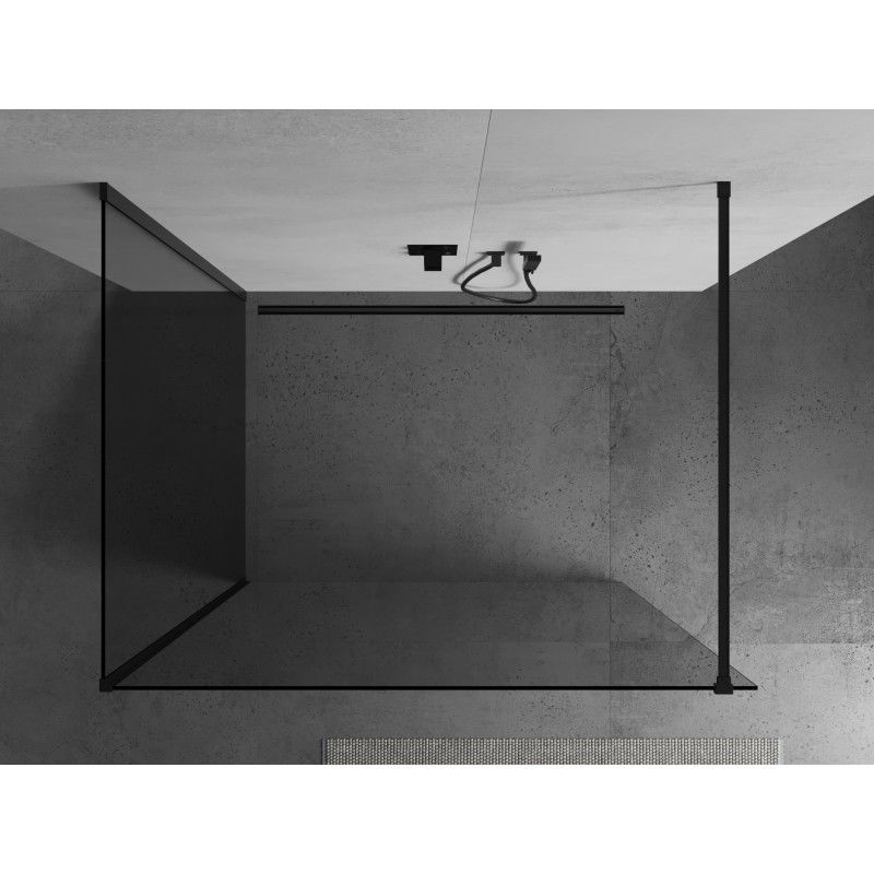 Mexen Kioto paroi de douche Walk-in 110 x 110 cm, transparent, noir - 800-110-212-70-00-110