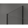 Mexen Kioto paroi de douche Walk-in 115 x 90 cm, transparent, noir - 800-115-212-70-00-090