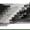 Mexen Kioto paroi de douche Walk-in 135 x 70 x 40 cm, transparent, finition dorée - 800-135-070-221-55-00-040