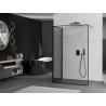 Mexen Kioto cloison de douche Walk-in 130 x 70 cm, cadre noir, noir - 800-130-212-70-70-070