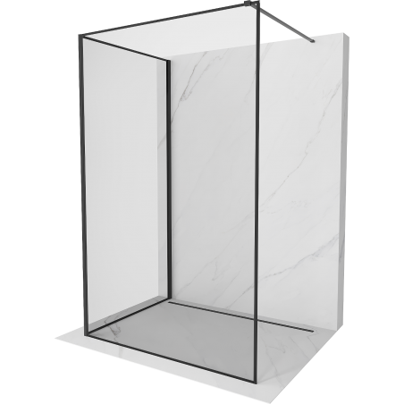 Mexen Kioto cloison de douche Walk-in 110 x 80 cm, cadre noir, noir - 800-110-212-70-70-080
