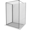 Mexen Kioto cloison de douche Walk-in 110 x 80 cm, cadre noir, noir - 800-110-212-70-70-080