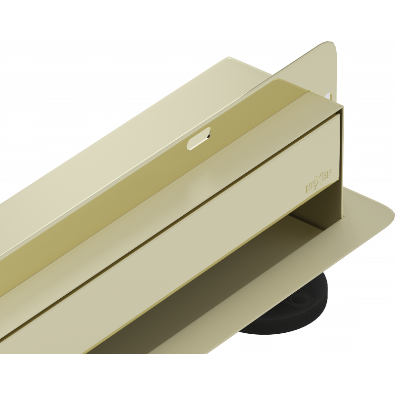 Mexen Flat Wall drain linéaire mural 2en1 90 cm, doré - 1530090