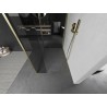 Mexen Kioto paroi de douche Walk-in 140 x 90 x 40 cm, transparent, or brossé - 800-140-090-221-55-00-040