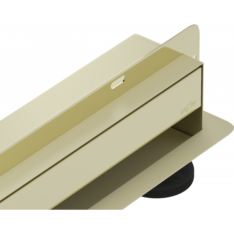 Mexen Flat Wall drain linéaire mural 2en1 110 cm, or - 1530110