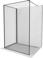 Mexen Kioto cloison de douche Walk-in 130 x 110 cm, cadre noir, noir - 800-130-212-70-70-110