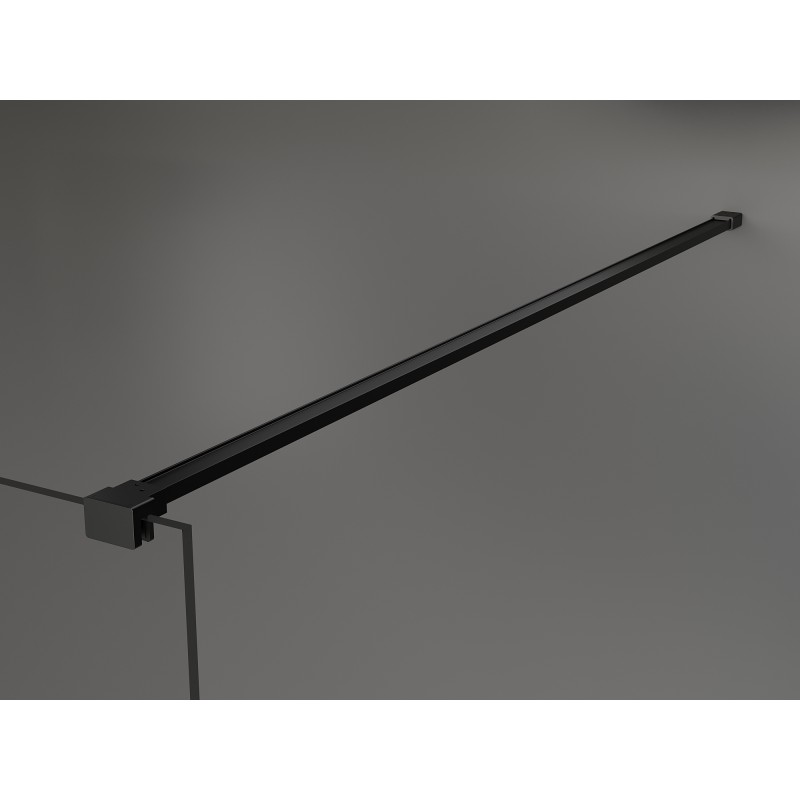 Mexen Kioto cloison de douche Walk-in 130 x 110 cm, cadre noir, noir - 800-130-212-70-70-110