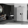 Mexen Kioto paroi de douche Walk-in 100 x 75 cm, transparent, métal gun - 800-100-212-95-00-075