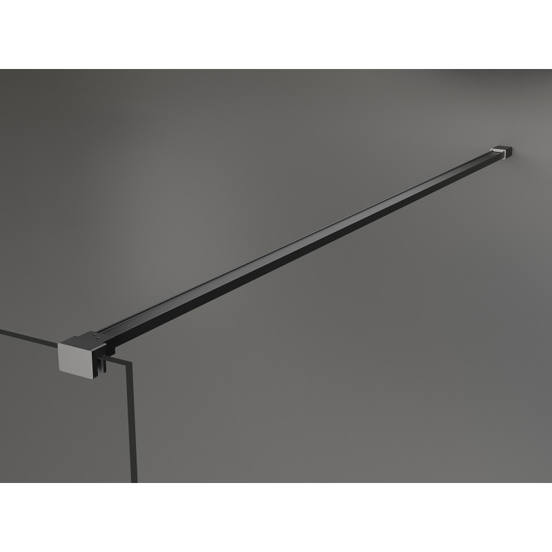Mexen Kioto paroi de douche Walk-in 100 x 75 cm, transparent, métal gun - 800-100-212-95-00-075