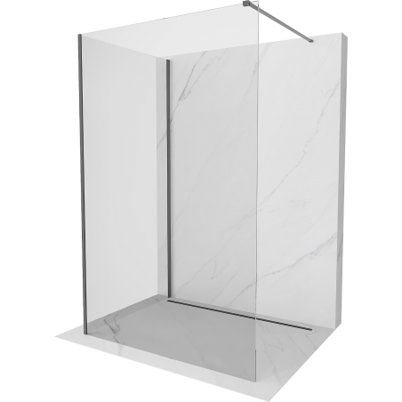 Mexen Kioto cloison de douche Walk-in 130 x 80 cm, transparent, gun metal - 800-130-212-95-00-080