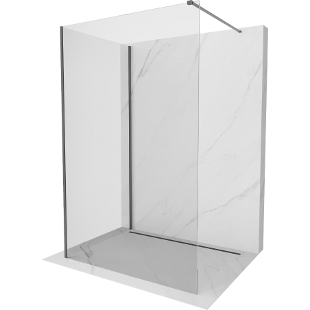 Mexen Kioto paroi de douche Walk-in 120 x 80 cm, transparent, gun metal - 800-120-212-95-00-080