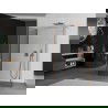 Mexen Kioto paroi de douche Walk-in 120 x 85 x 30 cm, transparent, or rose - 800-120-085-221-60-00-030