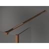 Mexen Kioto paroi de douche Walk-in 100 x 90 x 30 cm, transparent, or rose - 800-100-090-221-60-00-030
