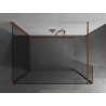Mexen Kioto paroi de douche Walk-in 110 x 110 x 30 cm, transparent, or rose - 800-110-110-221-60-00-030