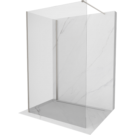 Mexen Kioto paroi de douche Walk-in 100 x 95 cm, transparent, nickel brossé - 800-100-212-97-00-095
