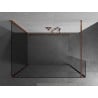 Mexen Kioto paroi de douche Walk-in 125 x 110 x 40 cm, transparent, or rose - 800-125-110-221-60-00-040