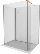 Mexen Kioto paroi de douche Walk-in 115 x 90 x 40 cm, transparent, or rose - 800-115-090-221-60-00-040