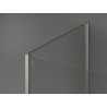 Mexen Kioto paroi de douche Walk-in 140 x 120 cm, cadre noir, nickel brossé - 800-140-212-97-70-120