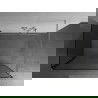 Mexen Kioto paroi de douche Walk-in 140 x 110 cm, motif noir, nickel brossé - 800-140-212-97-70-110