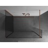 Mexen Kioto paroi de douche Walk-in 130 x 95 x 30 cm, transparent, cuivre brossé - 800-130-095-221-65-00-030