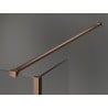 Mexen Kioto paroi de douche Walk-in 125 x 100 x 30 cm, transparent, laiton brossé - 800-125-100-221-65-00-030
