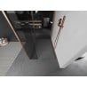 Mexen Kioto paroi de douche Walk-in 140 x 110 x 30 cm, transparent, cuivre brossé - 800-140-110-221-65-00-030