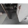 Mexen Kioto paroi de douche Walk-in 140 x 75 x 40 cm, transparent, cuivre brossé - 800-140-075-221-65-00-040