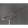 Mexen Kioto paroi de douche Walk-in 130 x 90 x 30 cm, cadre noir, chrome - 800-130-090-221-01-70-030