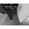 Mexen Kioto paroi de douche Walk-in 110 x 110 x 30 cm, cadre noir, chrome - 800-110-110-221-01-70-030