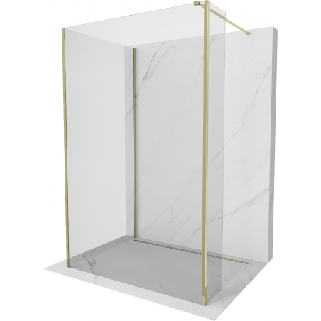 Mexen Kioto paroi de douche Walk-in 115 x 100 x 40 cm, transparent, dorée - 800-115-100-221-50-00-040