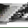 Kioto murs de douche Walk-in 140 x 70 x 40 cm, motif noir, blanc - 800-140-070-221-20-70-040