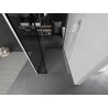 Mexen Kioto paroi de douche Walk-in 130 x 120 x 40 cm, cadre noir, blanc - 800-130-120-221-20-70-040