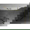 Mexen Kioto paroi de douche Walk-in 140 x 70 x 40 cm, motif noir, doré - 800-140-070-221-50-70-040