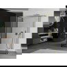 Douche Mexen Kioto Walk-in 100 x 100 x 40 cm, motif noir, doré - 800-100-100-221-50-70-040