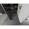 Mexen Kioto paroi de douche Walk-in 140 x 80 x 30 cm, cadre noir, or brossé - 800-140-080-221-55-70-030