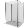 Mexen Kioto paroi de douche Walk-in 125 x 80 x 30 cm, transparent, gun gray brossé - 800-125-080-221-66-00-030
